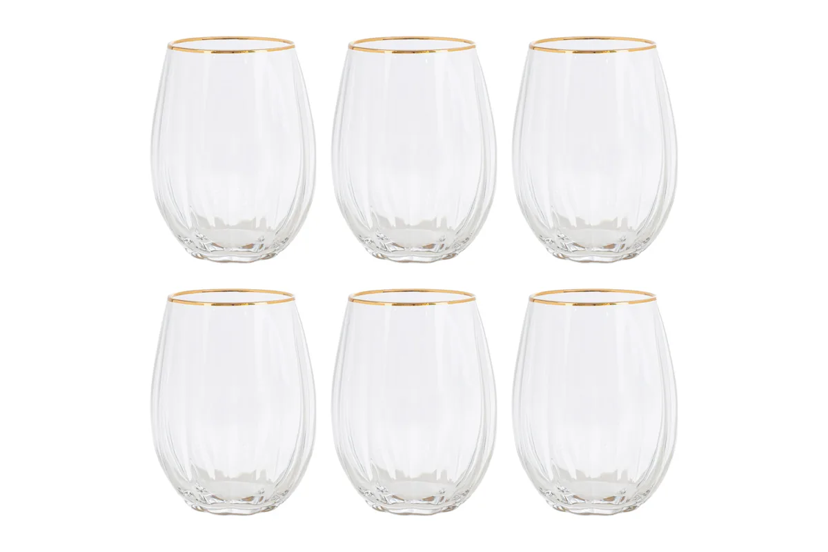 Set 6 Bicchieri Filo Oro