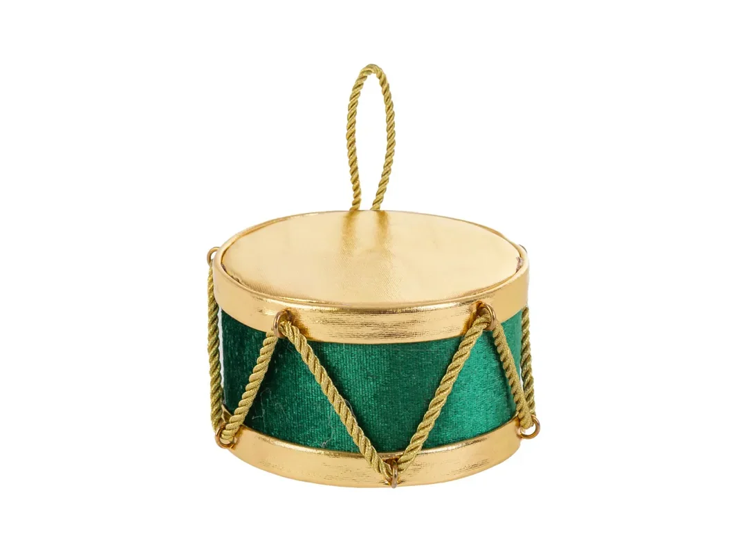 Tamburo Natalizio Col.Verde 10X10X7Cm