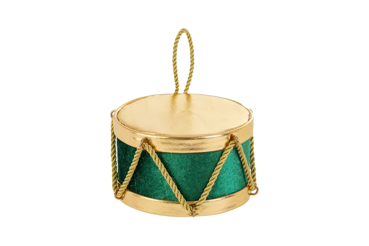 Tamburo Natalizio Col.Verde 10X10X7Cm