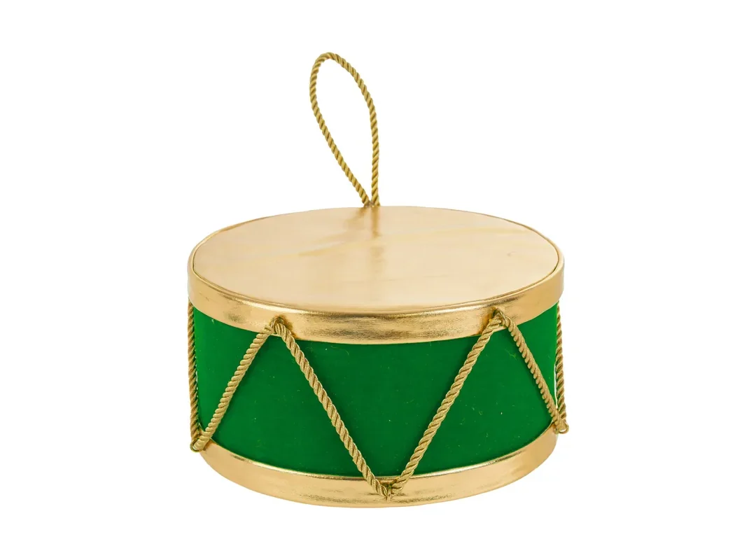 Tamburo Natalizio Col.Verde 20X20X12Cm